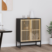 vidaXL fekete szerelt fa tálalószekrény 60 x 30 x 75 cm bútor