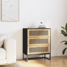 vidaXL fekete szerelt fa tálalószekrény 60 x 30 x 75 cm bútor
