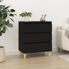 vidaXL fekete szerelt fa tálalószekrény 60 x 35 x70 cm bútor