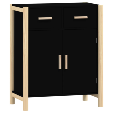 vidaXL fekete szerelt fa tálalószekrény 62 x 38 x 75 cm (345676) bútor