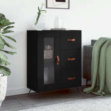 vidaXL fekete szerelt fa tálalószekrény 69,5 x 34 x 90 cm bútor