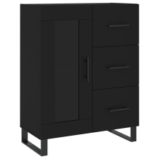 vidaXL fekete szerelt fa tálalószekrény 69,5 x 34 x 90 cm (828069) bútor