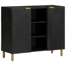 vidaXL fekete szerelt fa tálalószekrény 90 x 33 x 75 cm bútor
