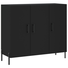 vidaXL fekete szerelt fa tálalószekrény 90 x 34 x 80 cm (828117) bútor