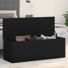 vidaXL fekete szerelt fa tárolóláda 102 x 35 x 35 cm bútor