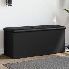 vidaXL fekete szerelt fa tárolópad 102 x 42 x 45 cm bútor