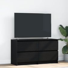 vidaXL fekete szerelt fa TV-szekrény 100x35x54 cm bútor