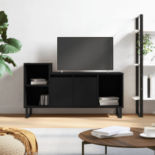 vidaXL fekete szerelt fa TV-szekrény 100x35x55 cm bútor