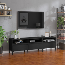 vidaXL fekete szerelt fa TV-szekrény 150 x 30 x 44,5 cm bútor