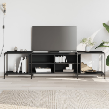 vidaXL fekete szerelt fa TV-szekrény 203 x 37 x 50 cm bútor