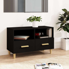 vidaXL fekete szerelt fa TV-szekrény 80 x 36 x 50 cm bútor