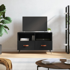 vidaXL fekete szerelt fa TV-szekrény 80 x 36 x 50 cm bútor