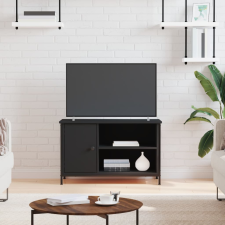 vidaXL fekete szerelt fa TV-szekrény 80x40x50 cm bútor