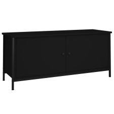 vidaXL fekete szerelt fa TV-szekrény ajtókkal 102x35x45 cm (826290) bútor