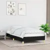vidaXL Fekete szövet ágykeret 100x200 cm