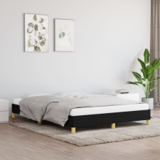vidaXL Fekete szövet ágykeret 140 x 190 cm ágy és ágykellék