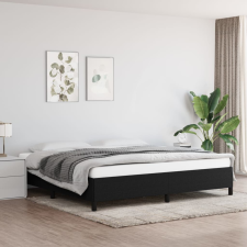 vidaXL fekete szövet ágykeret 200x200 cm ágy és ágykellék