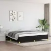 vidaXL Fekete szövet ágykeret 200x200 cm