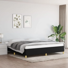vidaXL Fekete szövet ágykeret 200x200 cm ágy és ágykellék