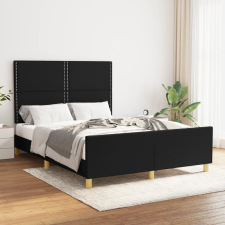 vidaXL fekete szövet ágykeret fejtámlával 140 x 190 cm ágy és ágykellék