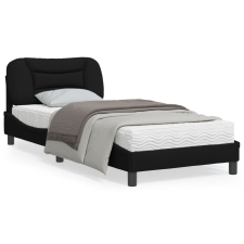 vidaXL fekete szövet ágykeret LED-világítással 80 x 200 cm ágy és ágykellék
