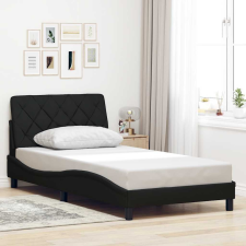 vidaXL fekete szövet ágykeret matrac nélkül 100x200 cm ágy és ágykellék