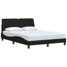 vidaXL fekete szövet ágykeret matrac nélkül 120x200 cm ágy és ágykellék