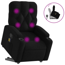 vidaXL fekete szövet dönthető masszázs- és állófotel (3204724) masszázsfotel