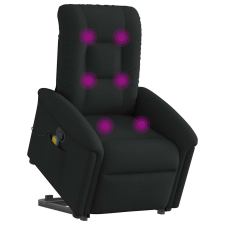 vidaXL fekete szövet dönthető masszázs- és állófotel (3303266) masszázsfotel