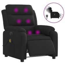 vidaXL fekete szövet elektromos dönthető masszázsfotel (3204970) masszázsfotel