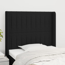 vidaXL fekete szövet fejtámla szárnyakkal 103x16x118/128 cm ágy és ágykellék