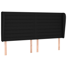 vidaXL fekete szövet fejtámla szárnyakkal 163 x 23 x 118/128 cm (3118104) ágy és ágykellék