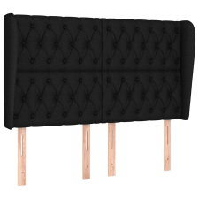 vidaXL fekete szövet fejtámla szárnyakkal 163 x 23 x 118/128 cm (3118300) ágy és ágykellék
