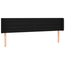 vidaXL fekete szövet fejtámla szárnyakkal 163x16x78/88 cm (3118916) ágy és ágykellék