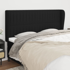 vidaXL fekete szövet fejtámla szárnyakkal 183x23x118/128 cm ágy és ágykellék
