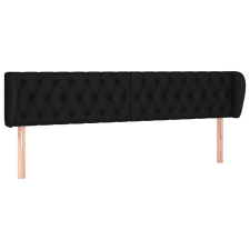 vidaXL fekete szövet fejtámla szárnyakkal 183x23x78/88 cm (3117496) ágy és ágykellék