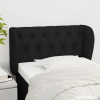 vidaXL fekete szövet fejtámla szárnyakkal 83x23x78/88 cm
