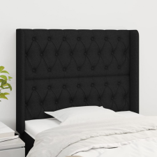 vidaXL fekete szövet fejtámla szárnyakkal 93x16x118/128 cm ágy és ágykellék