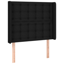 vidaXL fekete szövet fejtámla szárnyakkal 93x16x118/128 cm (3119998) ágy és ágykellék