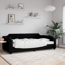 vidaXL fekete szövet kanapéágy 80 x 200 cm ágy és ágykellék