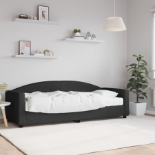 vidaXL fekete szövet kanapéágy matraccal 80 x 200 cm ágy és ágykellék