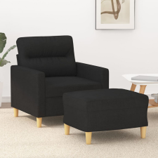 vidaXL fekete szövet kanapéfotel lábtartóval 60 cm bútor