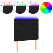 vidaXL fekete szövet LED-es fejtámla 100x5x118/128 cm  (3122654) ágy és ágykellék