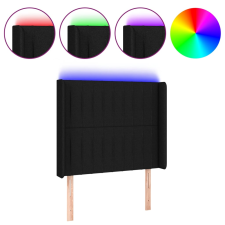 vidaXL fekete szövet LED-es fejtámla 103x16x118/128 cm (3124278) ágy és ágykellék