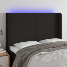 vidaXL fekete szövet LED-es fejtámla 147x16x118/128 cm ágy és ágykellék