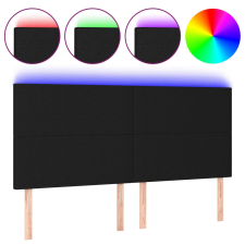 vidaXL fekete szövet LED-es fejtámla 180x5x118/128 cm (3122160) ágy és ágykellék