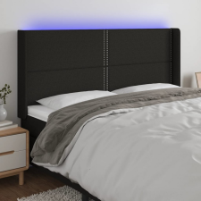 vidaXL fekete szövet LED-es fejtámla 183x16x118/128 cm ágy és ágykellék