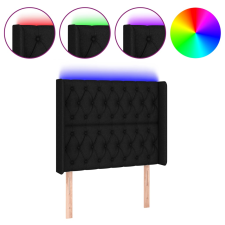 vidaXL fekete szövet LED-es fejtámla 93x16x118/128 cm (3124368) ágy és ágykellék