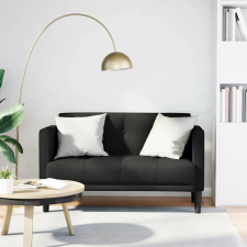 vidaXL fekete szövet loveseat kanapé 111 cm bútor