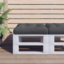 vidaXL Fekete szövet raklappárna 60 x 60 x 12 cm lakástextília